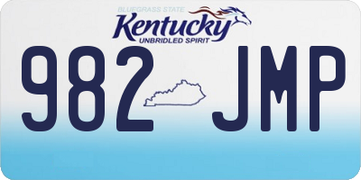 KY license plate 982JMP