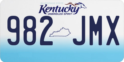 KY license plate 982JMX