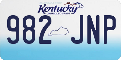 KY license plate 982JNP
