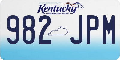 KY license plate 982JPM