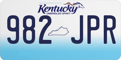 KY license plate 982JPR