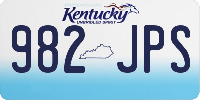 KY license plate 982JPS