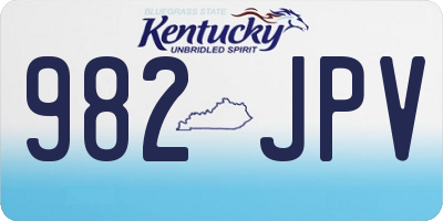 KY license plate 982JPV