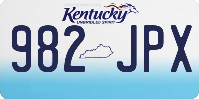 KY license plate 982JPX