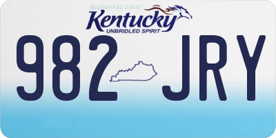 KY license plate 982JRY