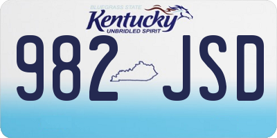 KY license plate 982JSD