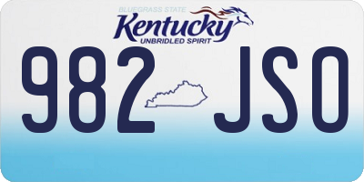 KY license plate 982JSO