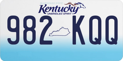 KY license plate 982KQQ