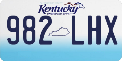 KY license plate 982LHX
