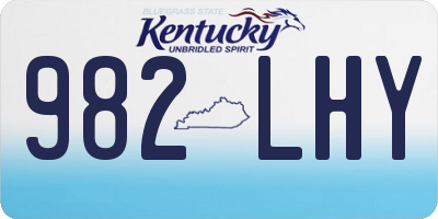KY license plate 982LHY