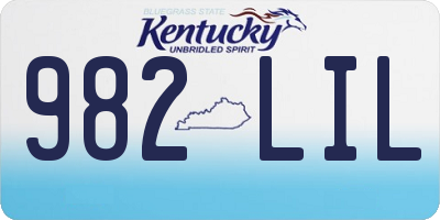 KY license plate 982LIL