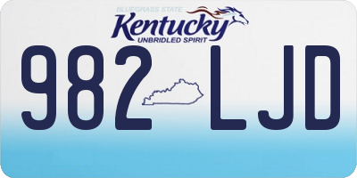 KY license plate 982LJD