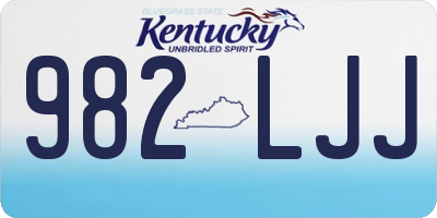 KY license plate 982LJJ