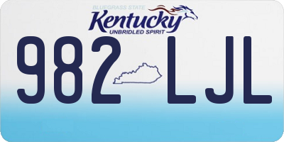 KY license plate 982LJL