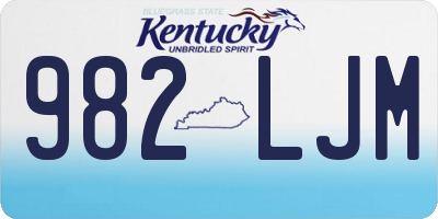 KY license plate 982LJM