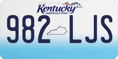 KY license plate 982LJS