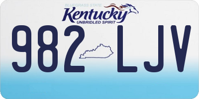 KY license plate 982LJV