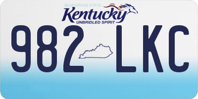 KY license plate 982LKC