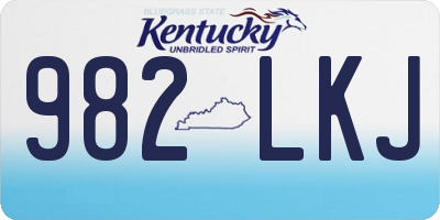 KY license plate 982LKJ