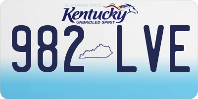 KY license plate 982LVE