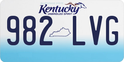 KY license plate 982LVG