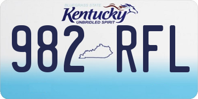 KY license plate 982RFL