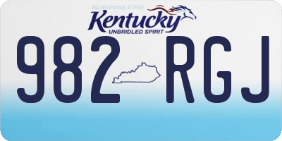 KY license plate 982RGJ