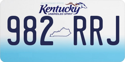 KY license plate 982RRJ