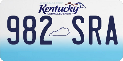 KY license plate 982SRA