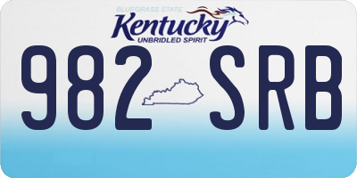 KY license plate 982SRB