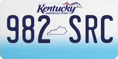 KY license plate 982SRC