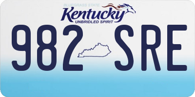 KY license plate 982SRE
