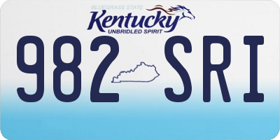 KY license plate 982SRI