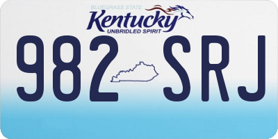 KY license plate 982SRJ