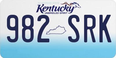 KY license plate 982SRK