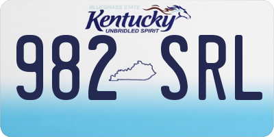 KY license plate 982SRL