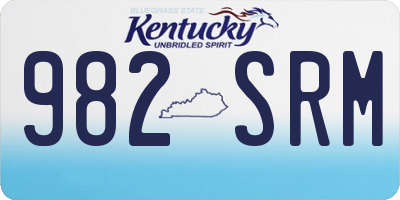 KY license plate 982SRM