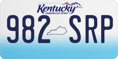KY license plate 982SRP
