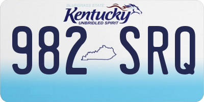 KY license plate 982SRQ