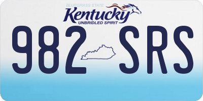 KY license plate 982SRS