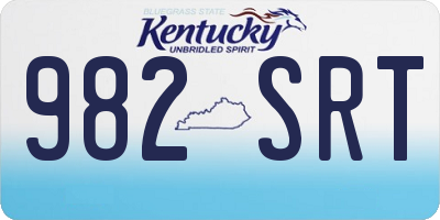 KY license plate 982SRT
