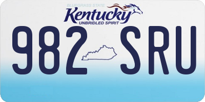 KY license plate 982SRU