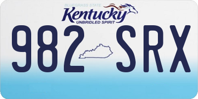KY license plate 982SRX
