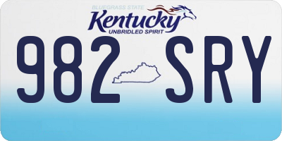 KY license plate 982SRY