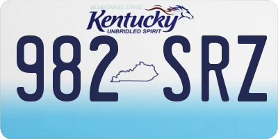 KY license plate 982SRZ