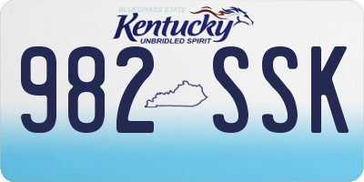KY license plate 982SSK
