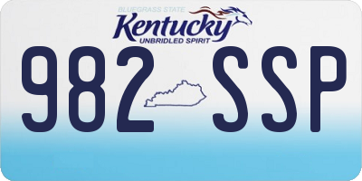 KY license plate 982SSP