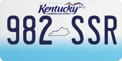 KY license plate 982SSR