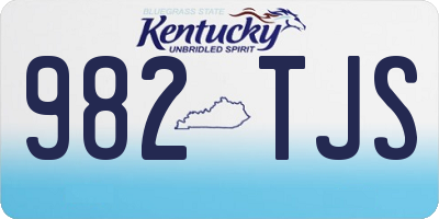 KY license plate 982TJS