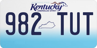 KY license plate 982TUT